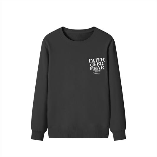 Faith over fear sweatshirt,Crewneck Sweatshirt,Crewneck Cotton T-Shirt,Cotton Sweatshirt