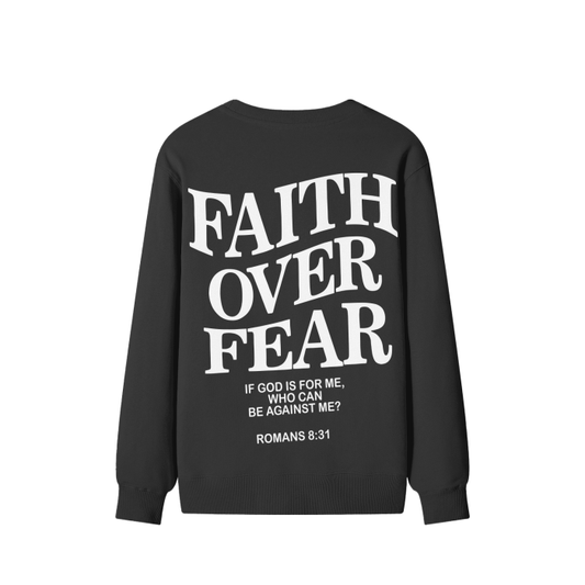 Faith over fear sweatshirt,Crewneck Sweatshirt,Crewneck Cotton T-Shirt,Cotton Sweatshirt