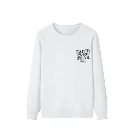 Faith Over Fear Crewneck Cotton T-Shirt