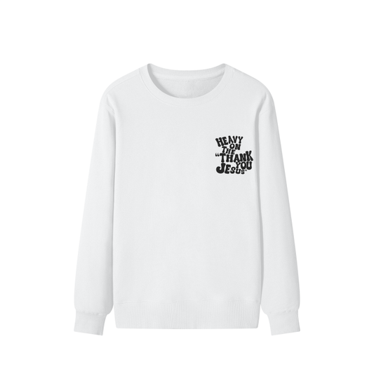 Thank You Jesus Black Text Crewneck Sweatshirt